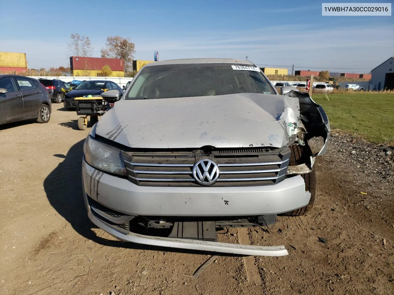 2012 Volkswagen Passat Se VIN: 1VWBH7A30CC029016 Lot: 78384714