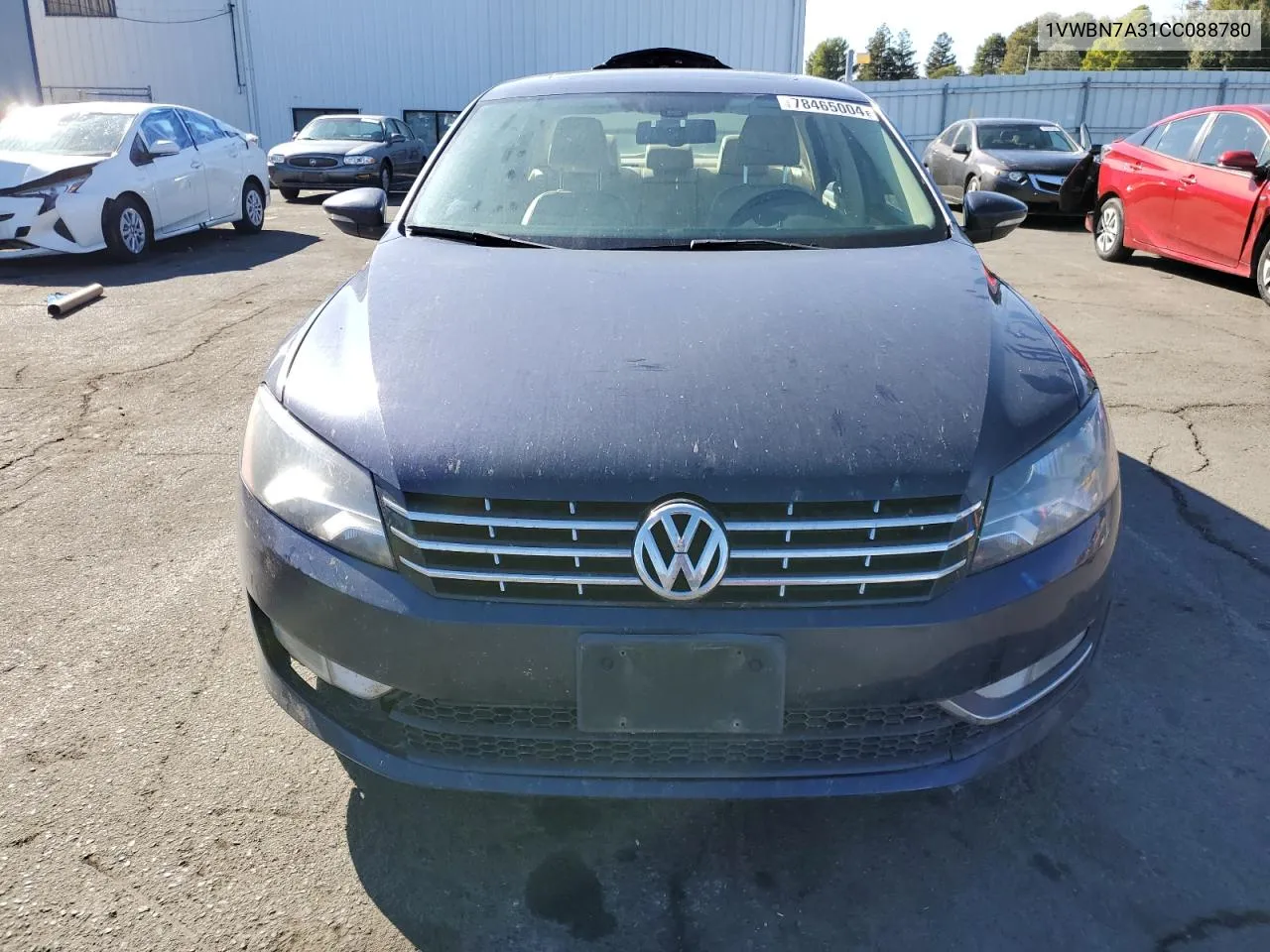 2012 Volkswagen Passat Se VIN: 1VWBN7A31CC088780 Lot: 78465004