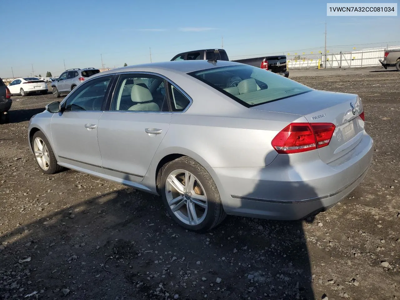 2012 Volkswagen Passat Sel VIN: 1VWCN7A32CC081034 Lot: 78864804