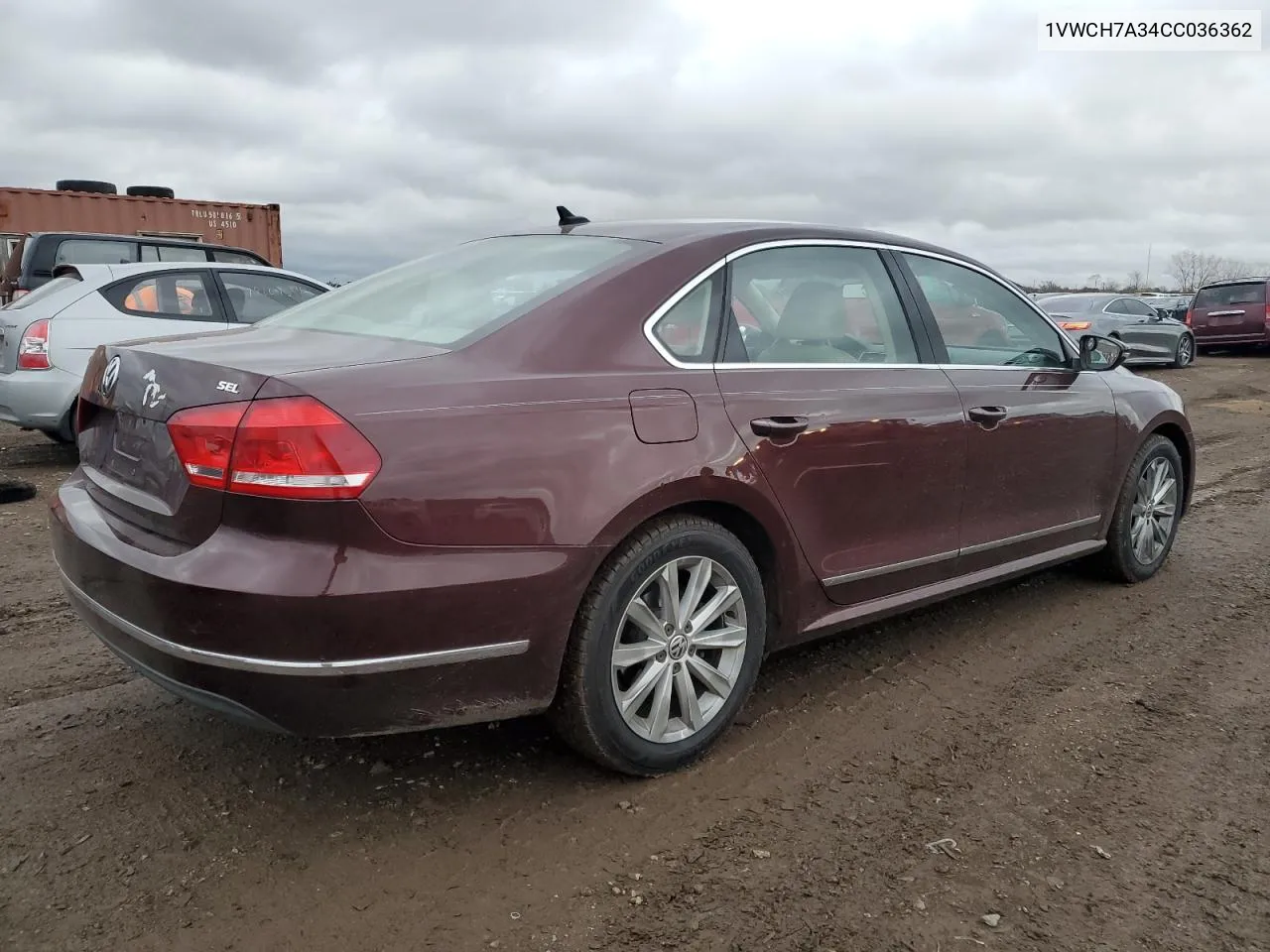 1VWCH7A34CC036362 2012 Volkswagen Passat Sel