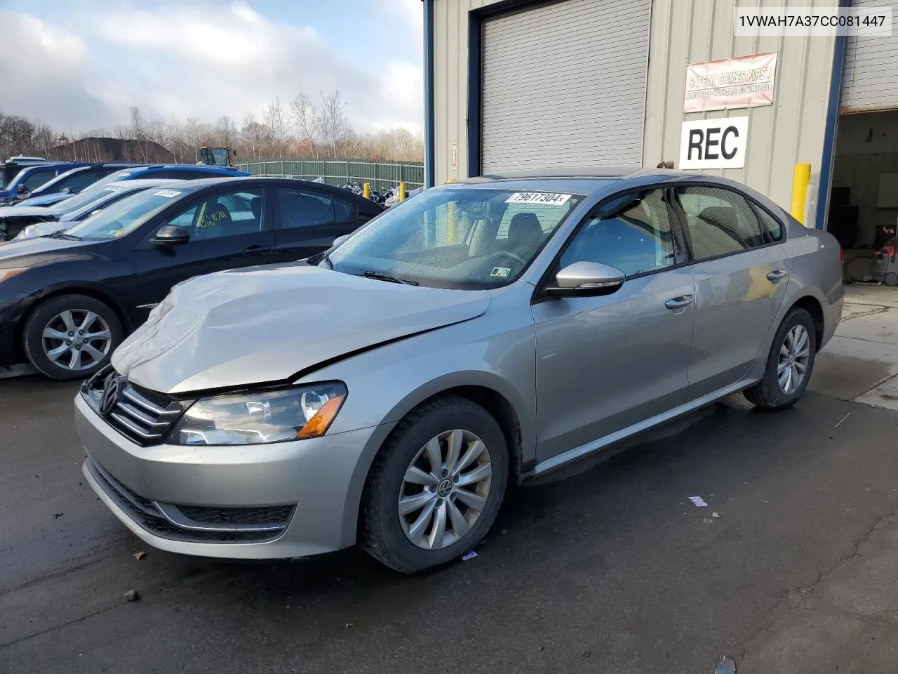 2012 Volkswagen Passat S VIN: 1VWAH7A37CC081447 Lot: 79617304