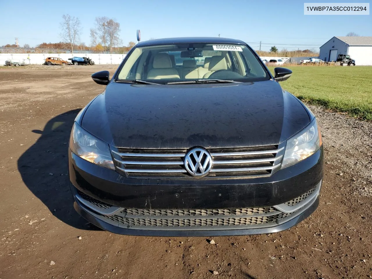 2012 Volkswagen Passat Se VIN: 1VWBP7A35CC012294 Lot: 80069084