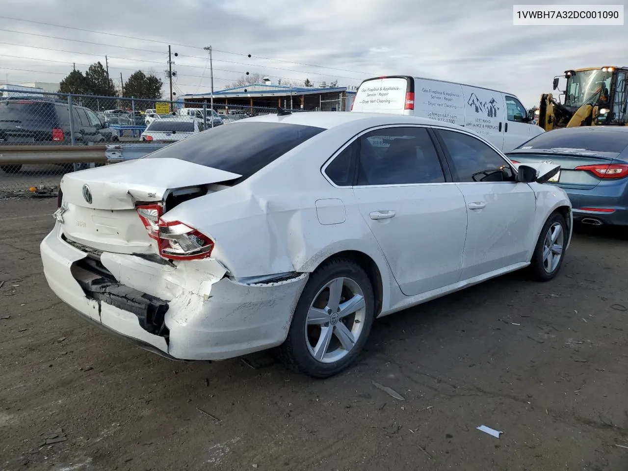 2013 Volkswagen Passat Se VIN: 1VWBH7A32DC001090 Lot: 38114724