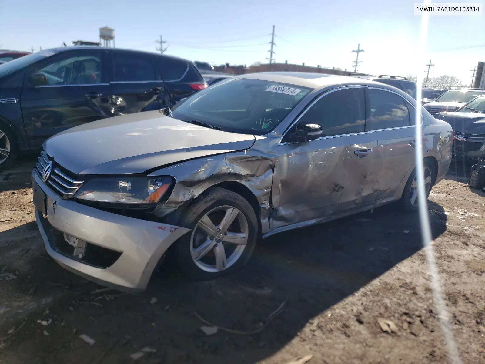 2013 Volkswagen Passat Se VIN: 1VWBH7A31DC105814 Lot: 49804774