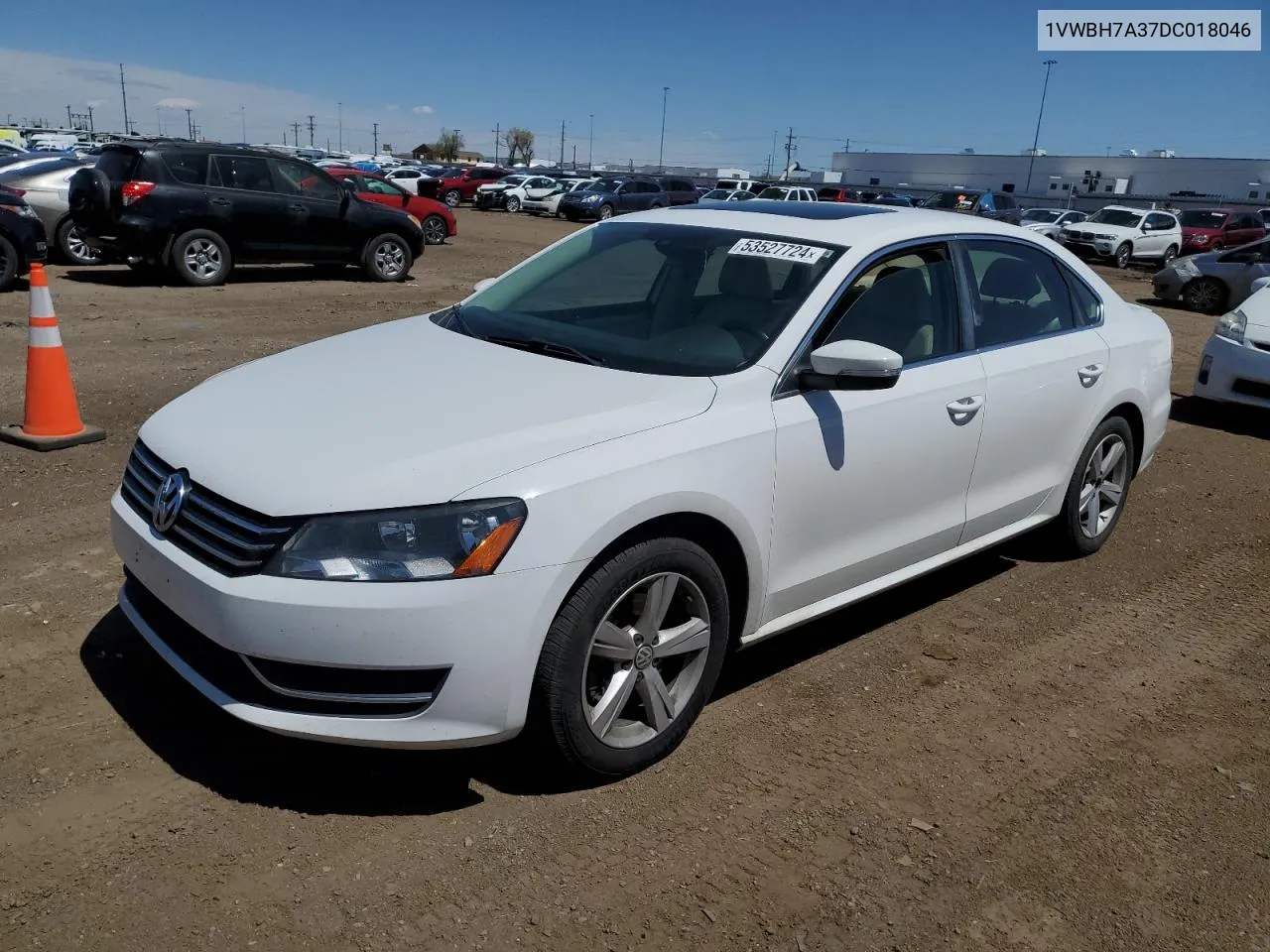 2013 Volkswagen Passat Se VIN: 1VWBH7A37DC018046 Lot: 53527724