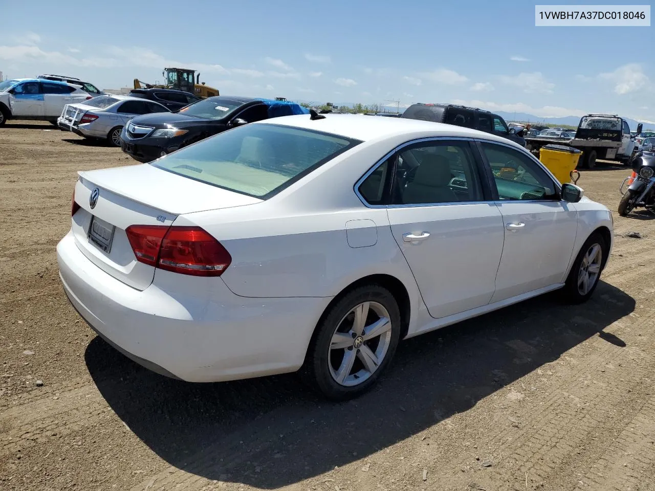 2013 Volkswagen Passat Se VIN: 1VWBH7A37DC018046 Lot: 53527724