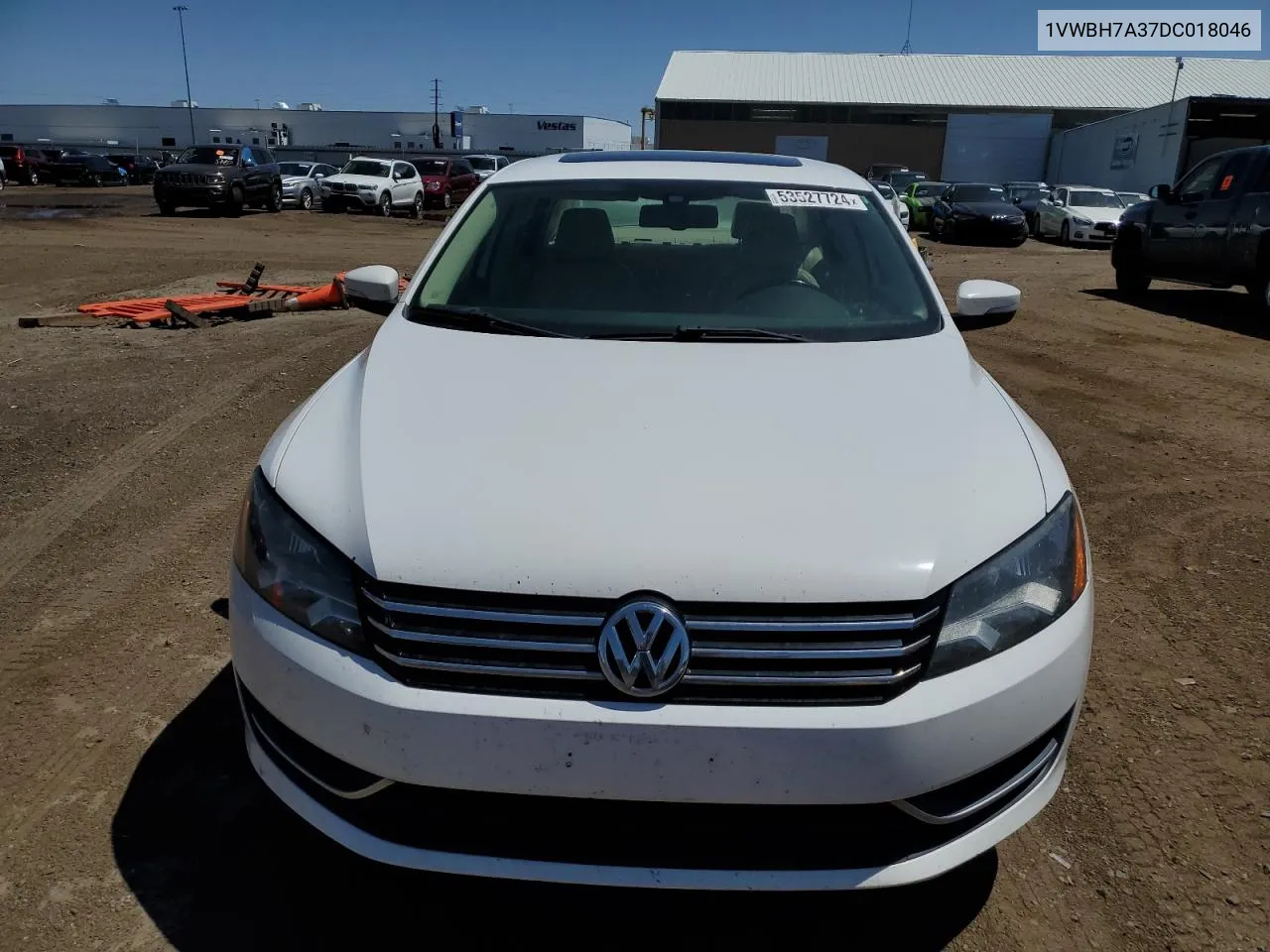 2013 Volkswagen Passat Se VIN: 1VWBH7A37DC018046 Lot: 53527724