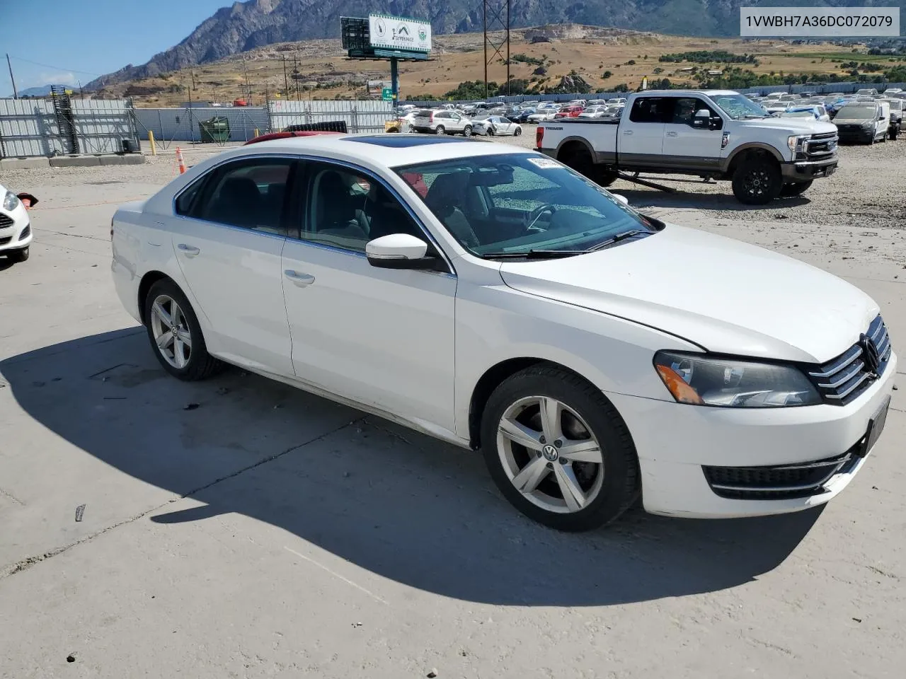 2013 Volkswagen Passat Se VIN: 1VWBH7A36DC072079 Lot: 59441744