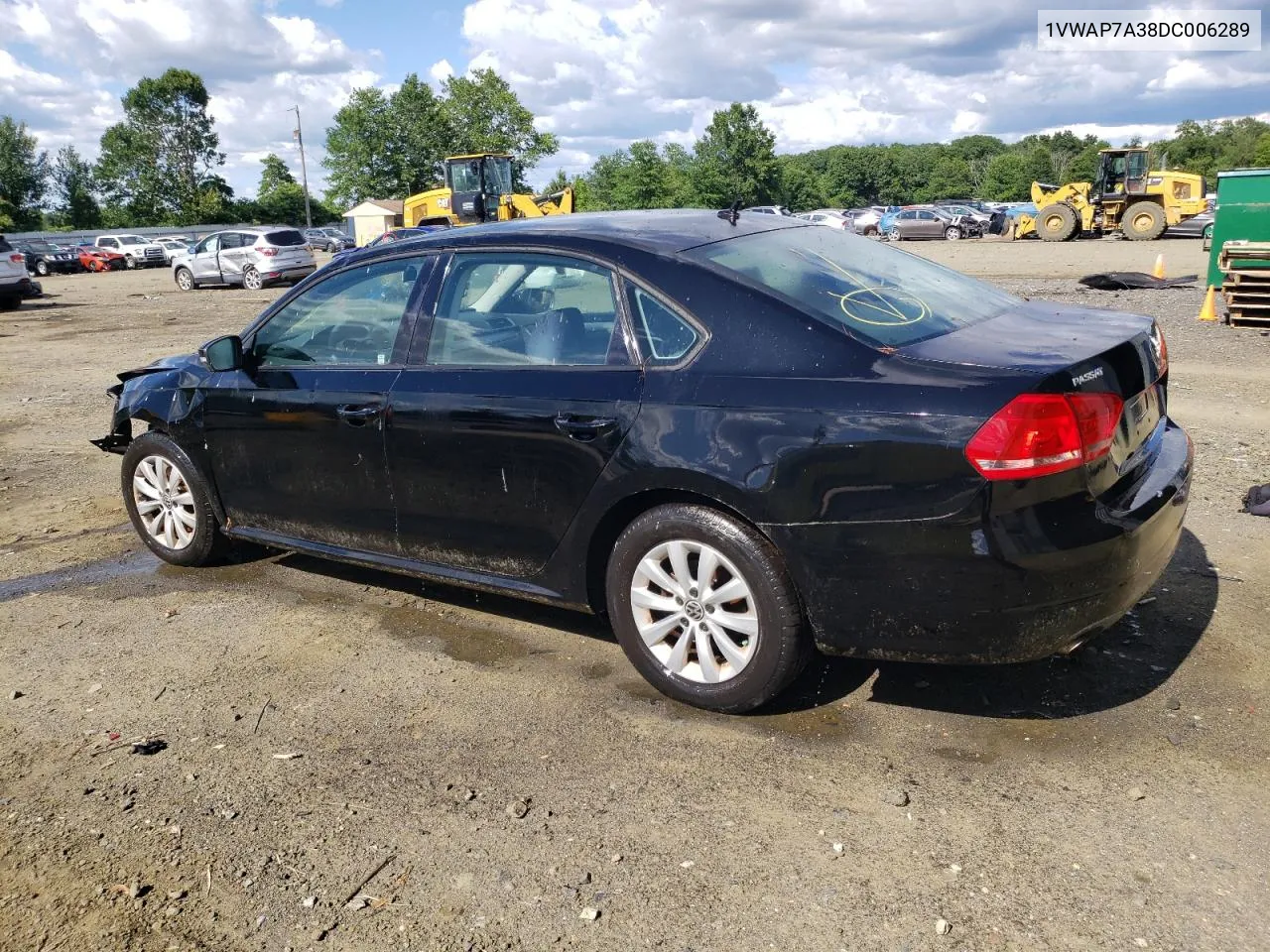 2013 Volkswagen Passat S VIN: 1VWAP7A38DC006289 Lot: 59676684