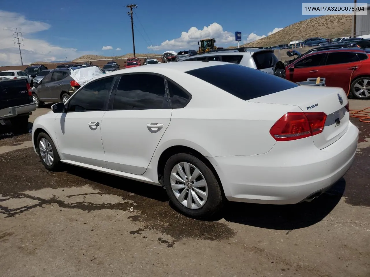 2013 Volkswagen Passat S VIN: 1VWAP7A32DC078704 Lot: 60168674