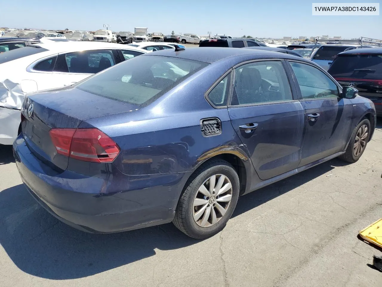 2013 Volkswagen Passat S VIN: 1VWAP7A38DC143426 Lot: 61161274