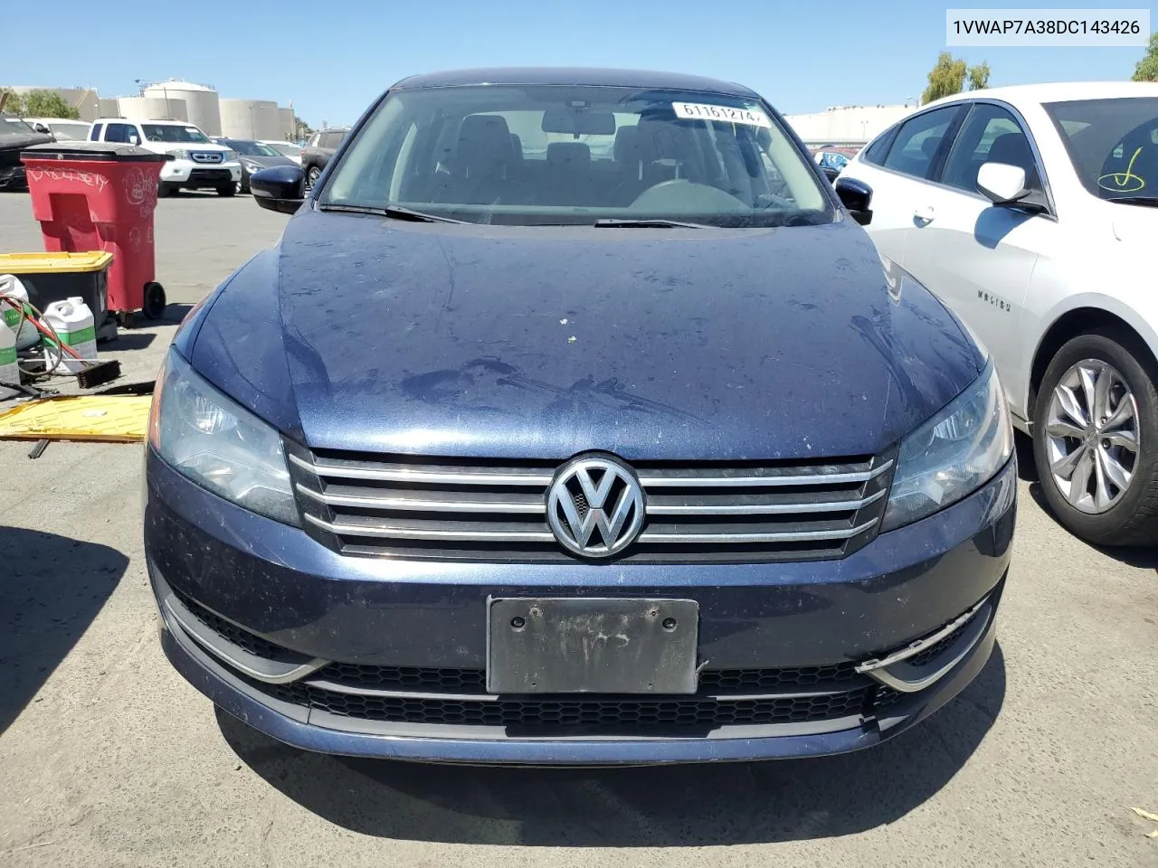 2013 Volkswagen Passat S VIN: 1VWAP7A38DC143426 Lot: 61161274