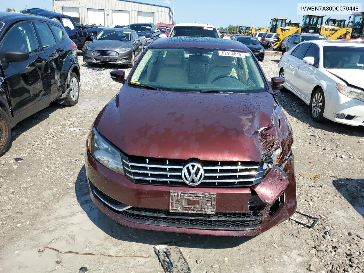 2013 Volkswagen Passat Se VIN: 1VWBN7A30DC070448 Lot: 62456014