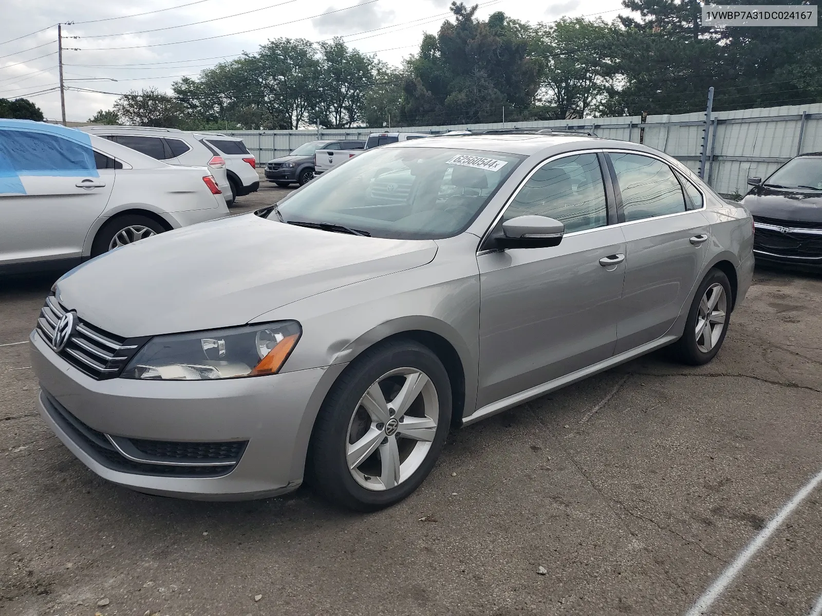 2013 Volkswagen Passat Se VIN: 1VWBP7A31DC024167 Lot: 62560544