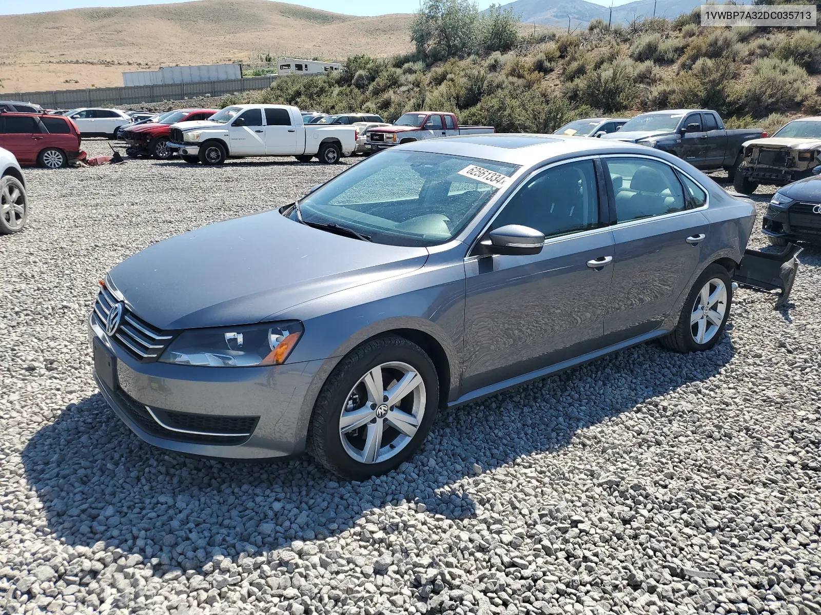 2013 Volkswagen Passat Se VIN: 1VWBP7A32DC035713 Lot: 62561334