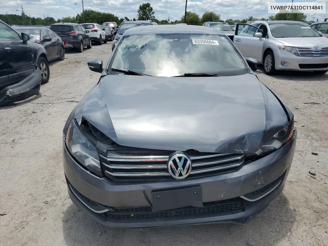 1VWBP7A31DC114841 2013 Volkswagen Passat Se