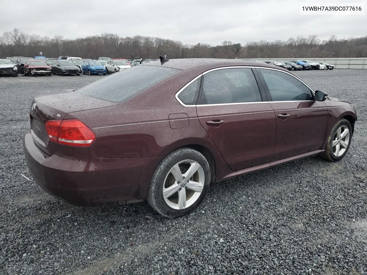 2013 Volkswagen Passat Se VIN: 1VWBH7A39DC077616 Lot: 63461594