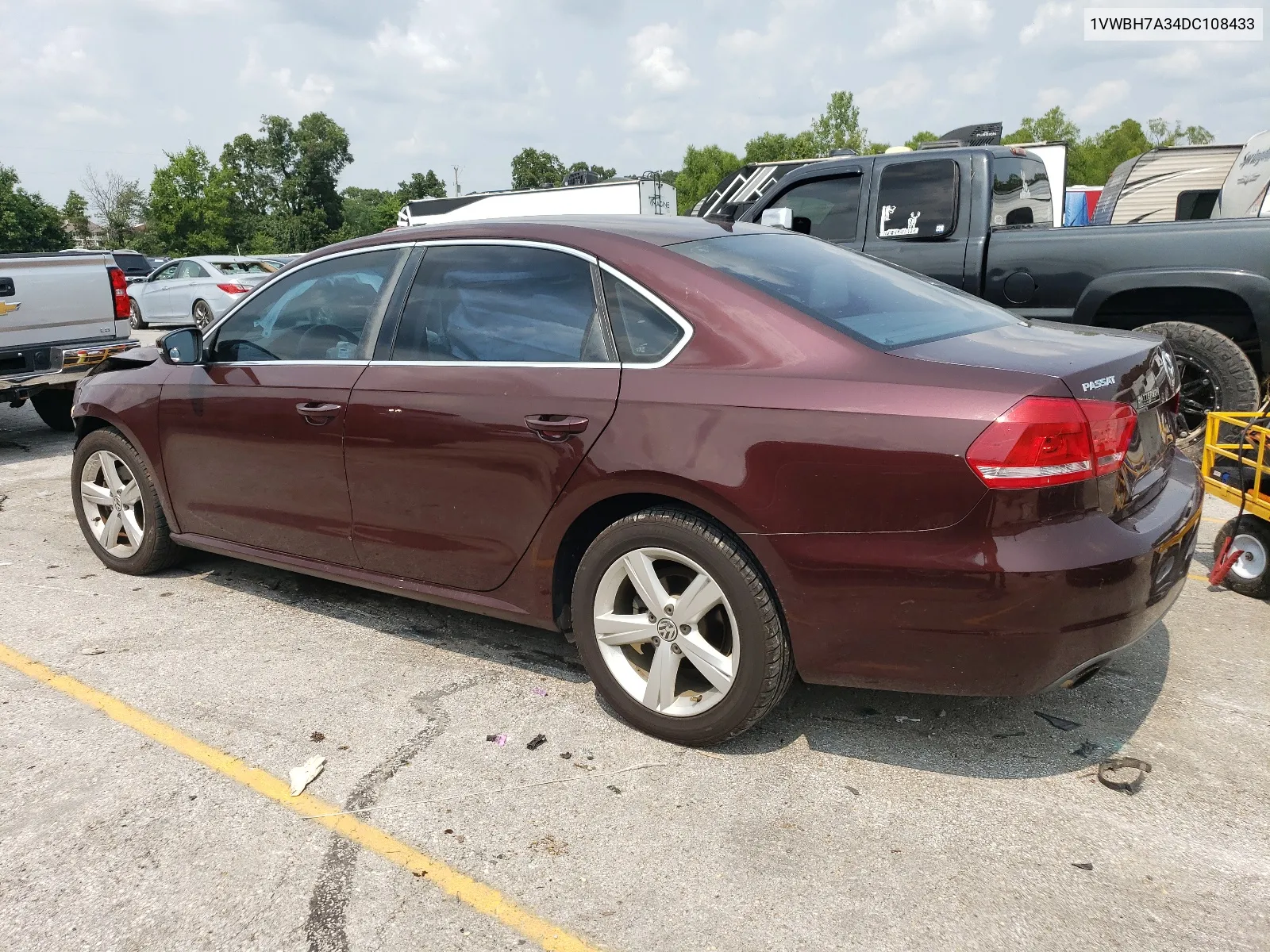 2013 Volkswagen Passat Se VIN: 1VWBH7A34DC108433 Lot: 64418554