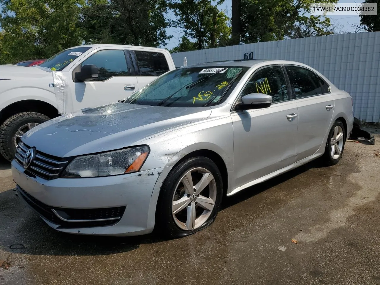 2013 Volkswagen Passat Se VIN: 1VWBP7A39DC038382 Lot: 64632504