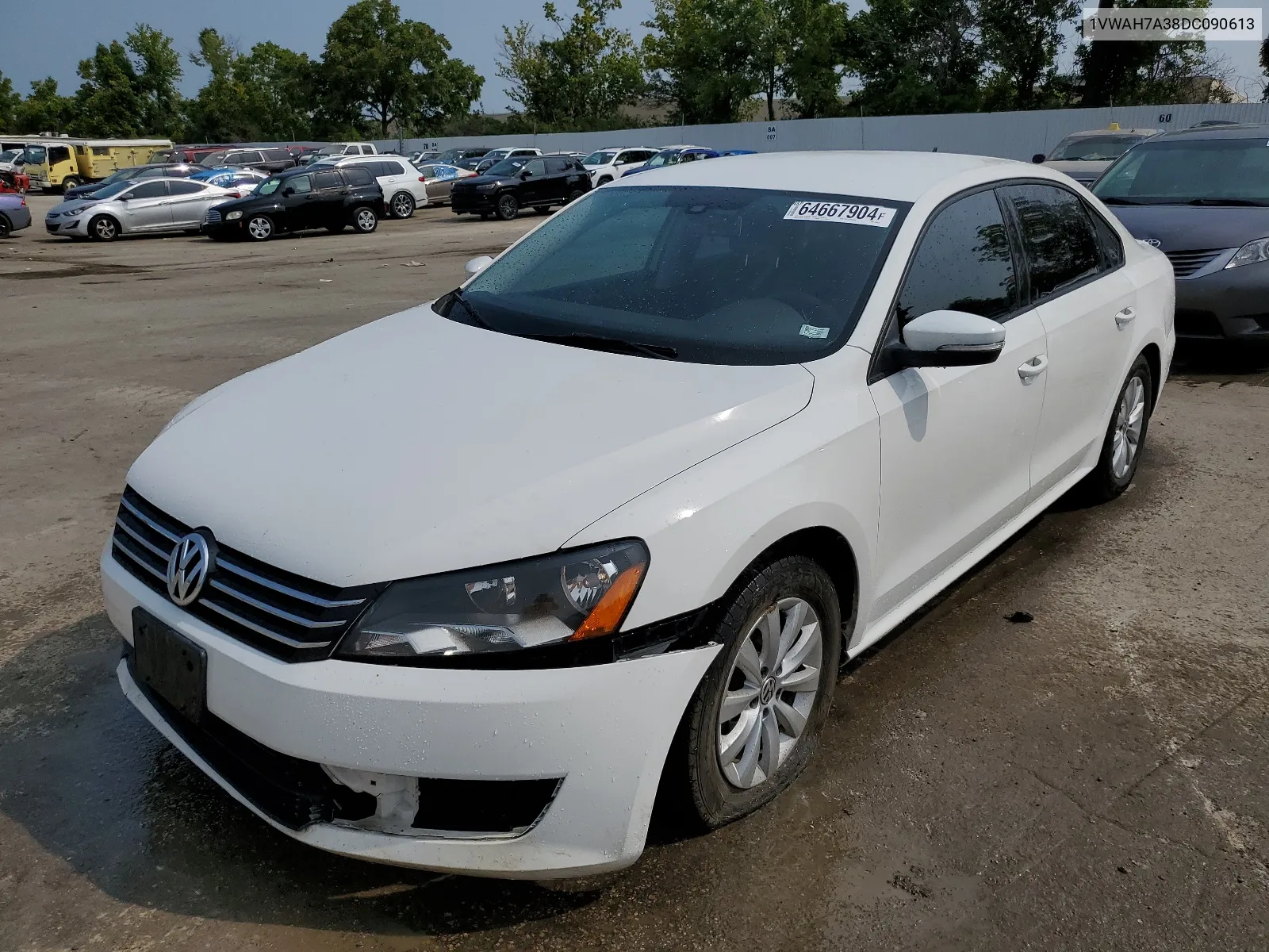 2013 Volkswagen Passat S VIN: 1VWAH7A38DC090613 Lot: 64667904