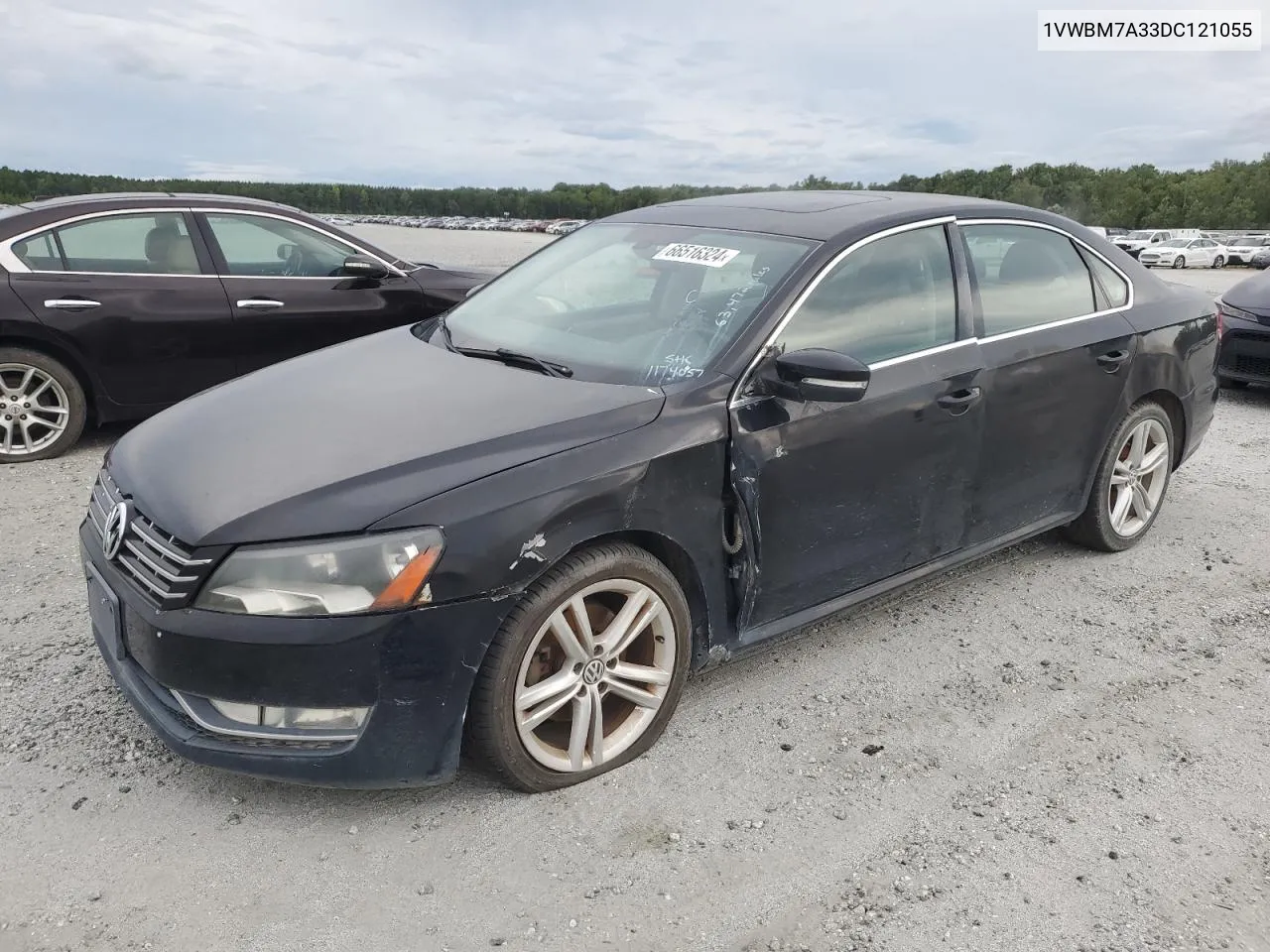 2013 Volkswagen Passat Se VIN: 1VWBM7A33DC121055 Lot: 66516324