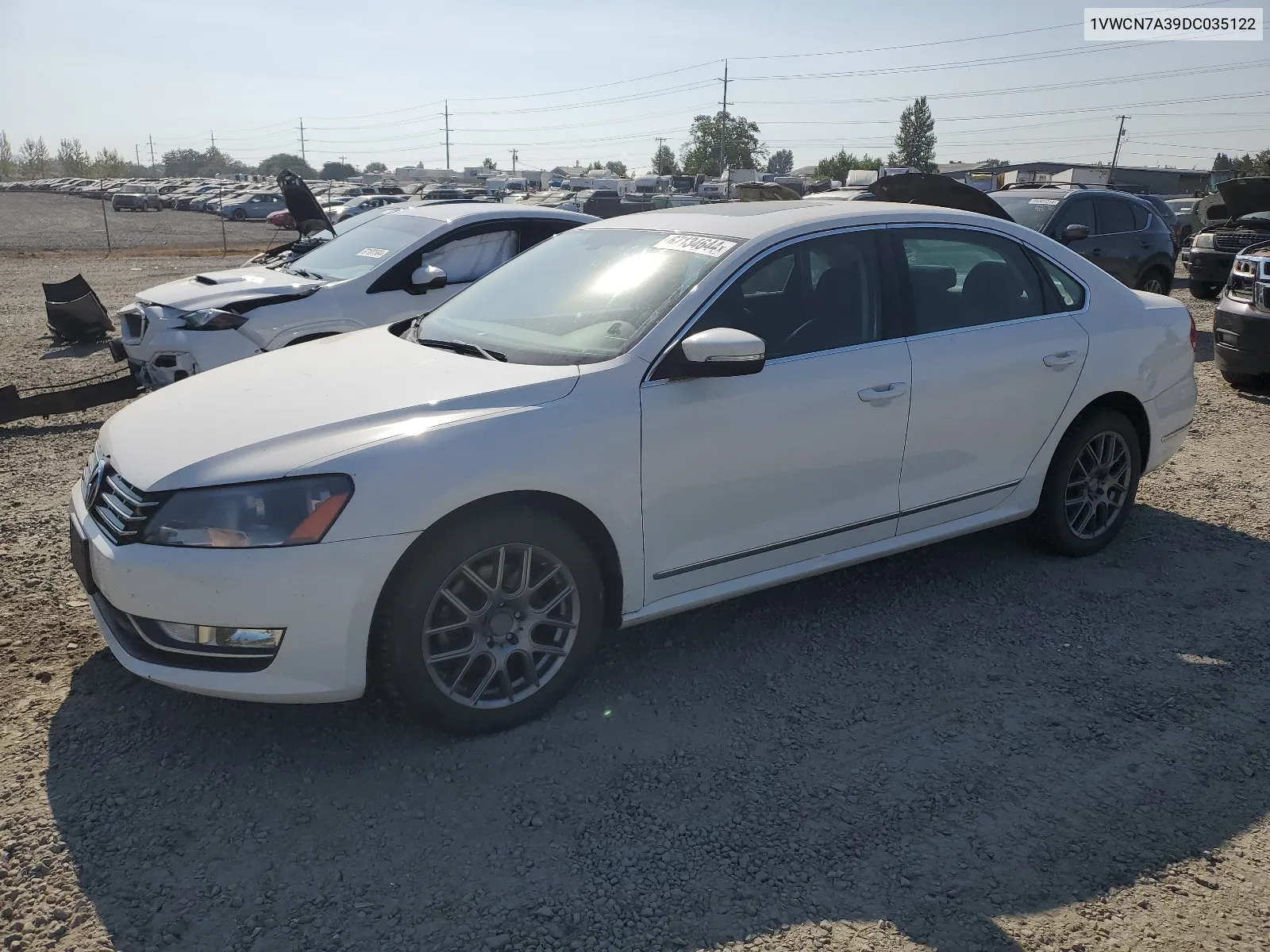 2013 Volkswagen Passat Sel VIN: 1VWCN7A39DC035122 Lot: 67134644