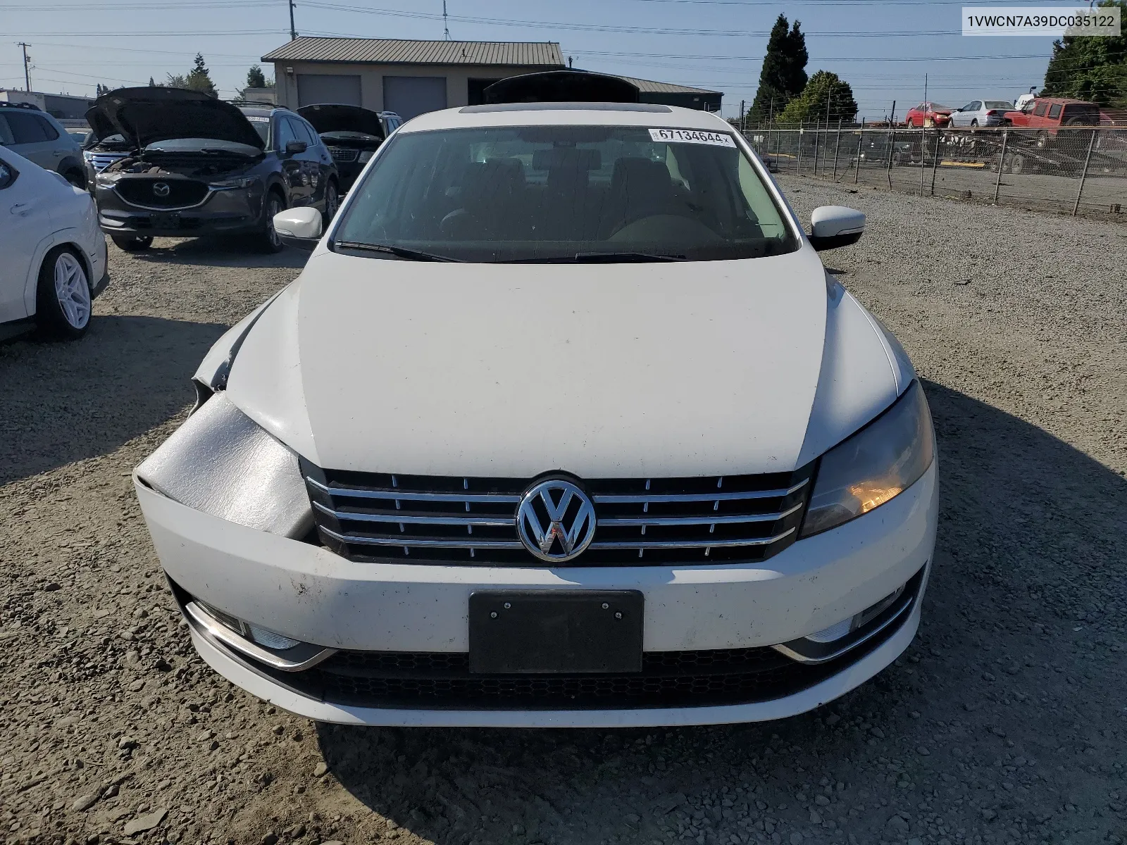 2013 Volkswagen Passat Sel VIN: 1VWCN7A39DC035122 Lot: 67134644