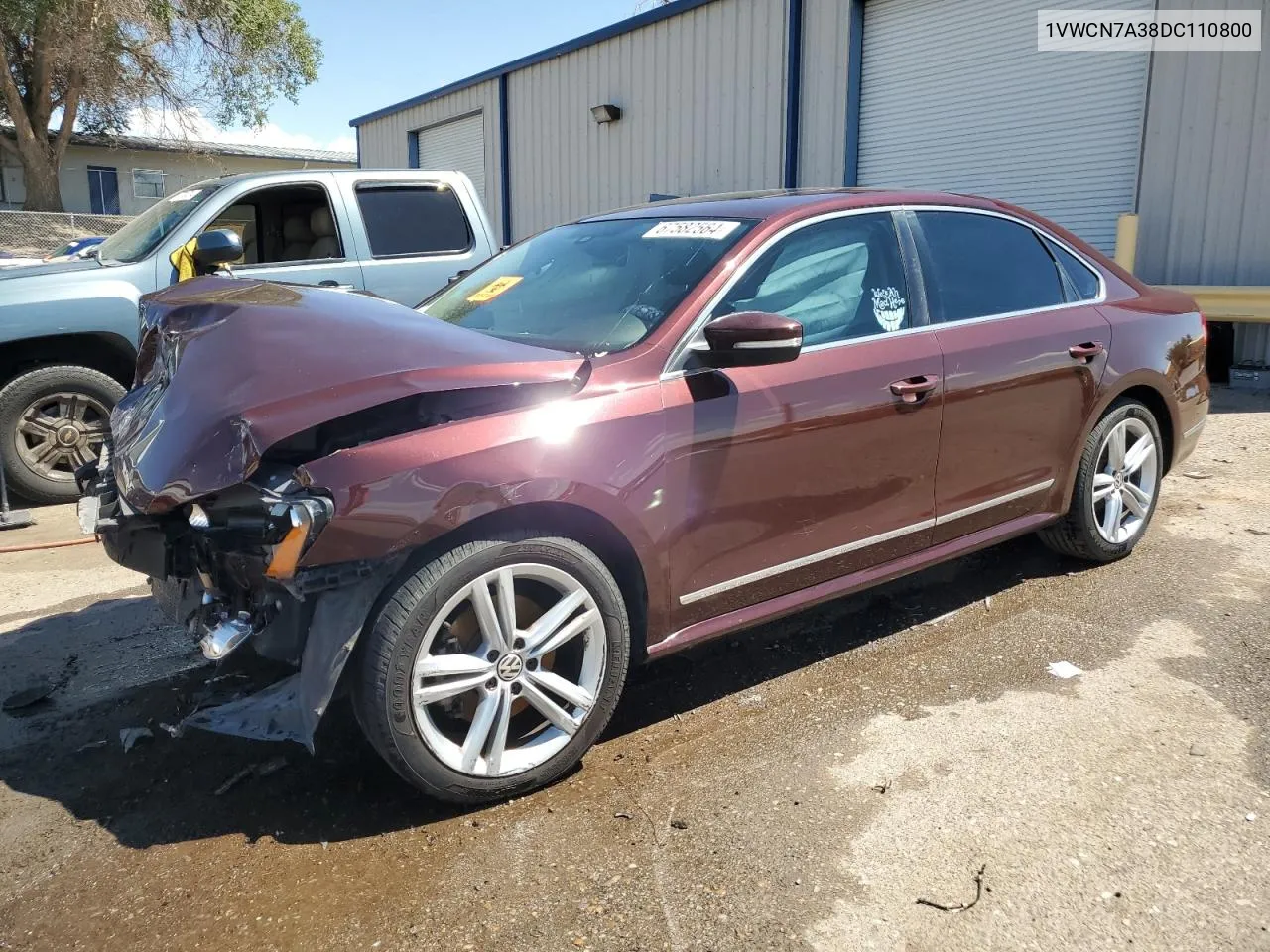 2013 Volkswagen Passat Sel VIN: 1VWCN7A38DC110800 Lot: 67582564