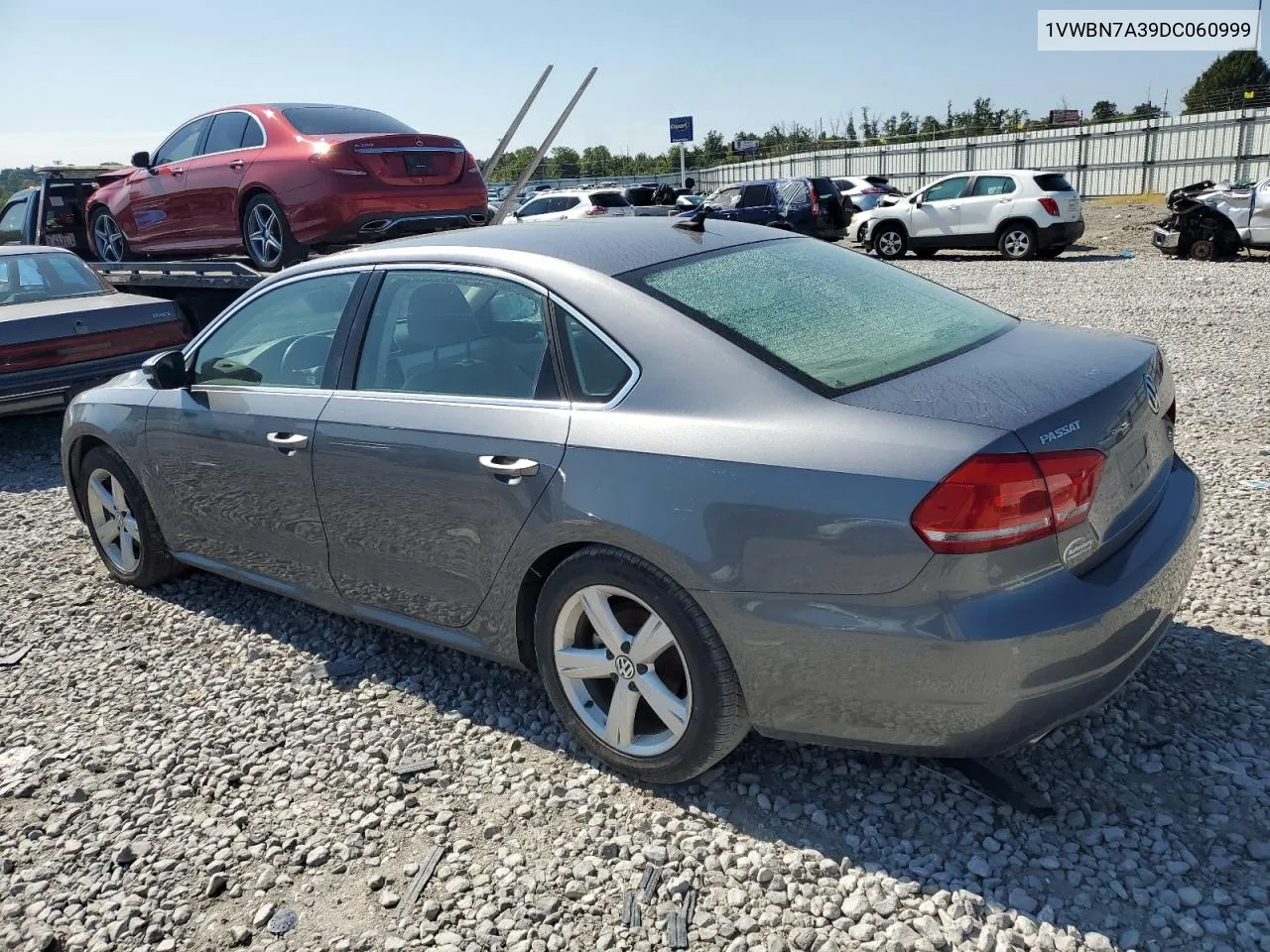 2013 Volkswagen Passat Se VIN: 1VWBN7A39DC060999 Lot: 67583894