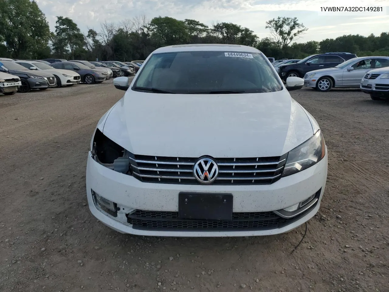 2013 Volkswagen Passat Se VIN: 1VWBN7A32DC149281 Lot: 68449634