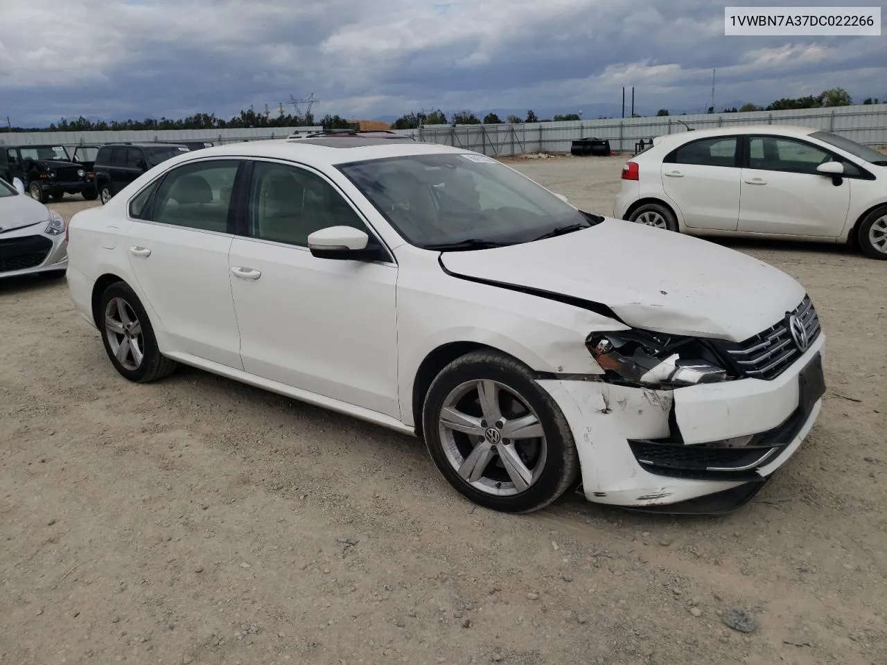 2013 Volkswagen Passat Se VIN: 1VWBN7A37DC022266 Lot: 68470334