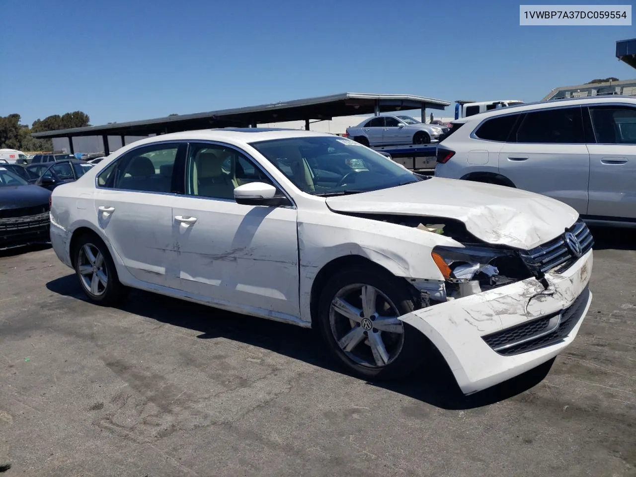 2013 Volkswagen Passat Se VIN: 1VWBP7A37DC059554 Lot: 68502234