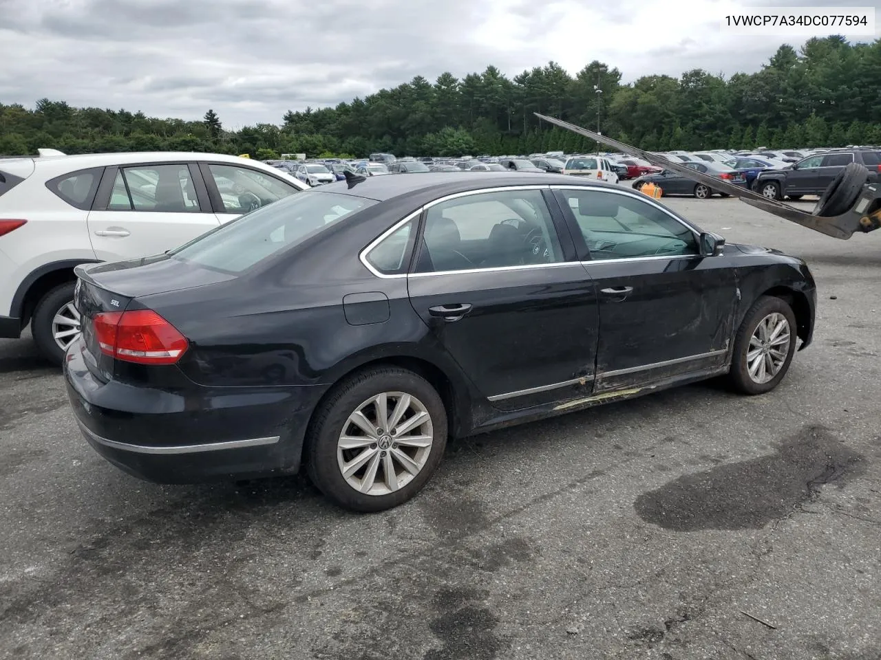 2013 Volkswagen Passat Sel VIN: 1VWCP7A34DC077594 Lot: 69005254