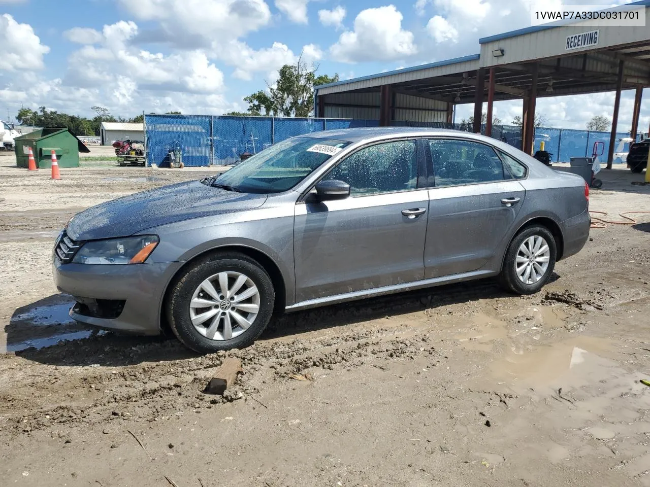 2013 Volkswagen Passat S VIN: 1VWAP7A33DC031701 Lot: 69639894