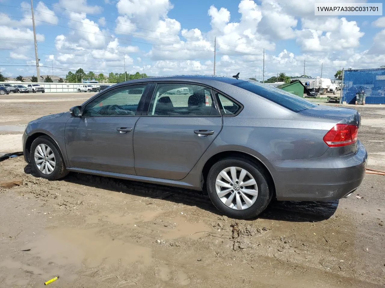 1VWAP7A33DC031701 2013 Volkswagen Passat S