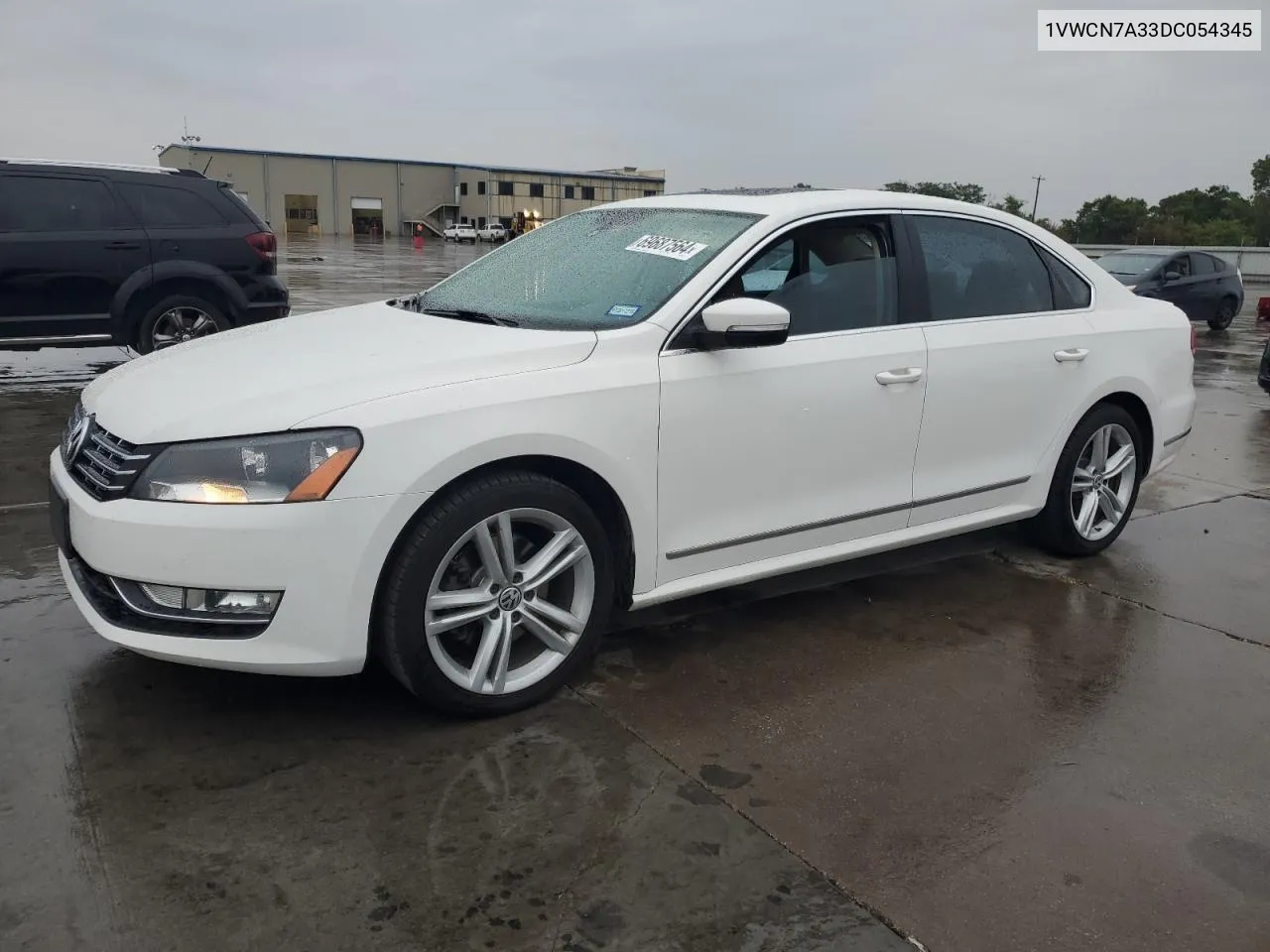 2013 Volkswagen Passat Sel VIN: 1VWCN7A33DC054345 Lot: 69687564