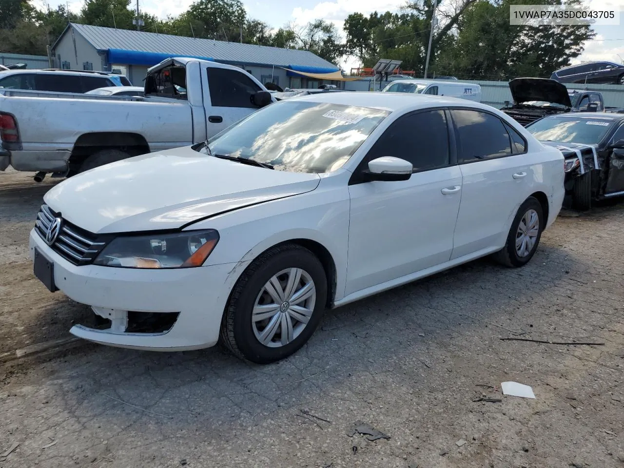 2013 Volkswagen Passat S VIN: 1VWAP7A35DC043705 Lot: 69697804