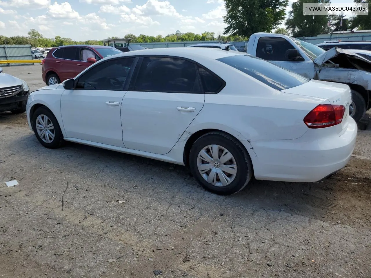 2013 Volkswagen Passat S VIN: 1VWAP7A35DC043705 Lot: 69697804