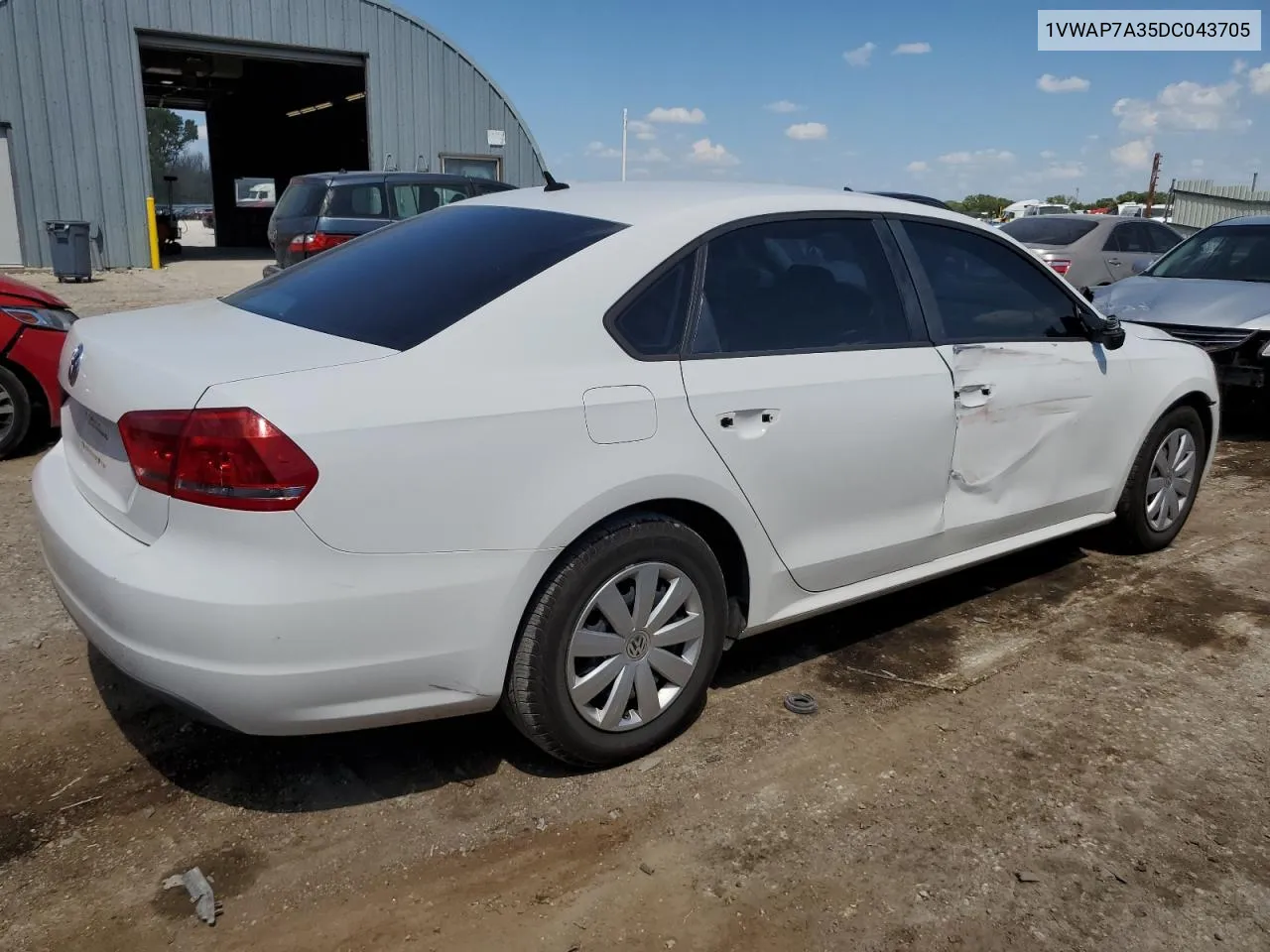 2013 Volkswagen Passat S VIN: 1VWAP7A35DC043705 Lot: 69697804