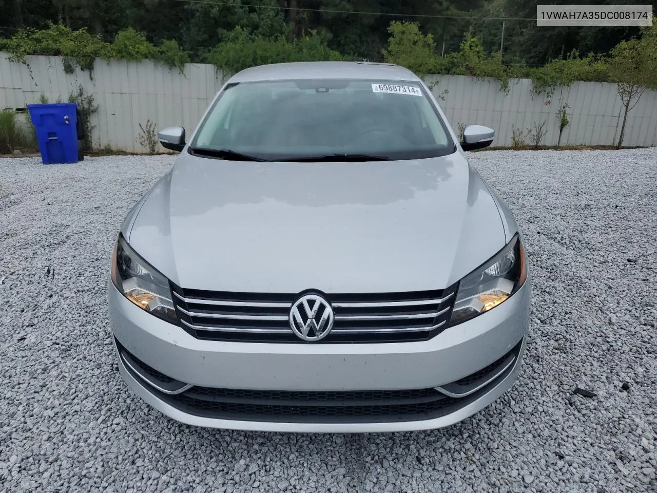 2013 Volkswagen Passat S VIN: 1VWAH7A35DC008174 Lot: 69887314