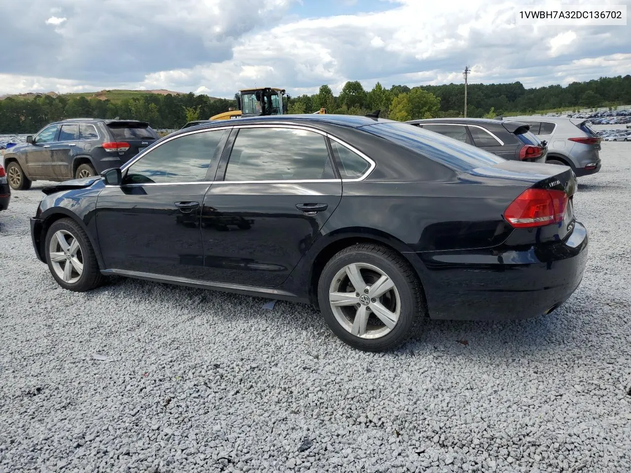 1VWBH7A32DC136702 2013 Volkswagen Passat Se