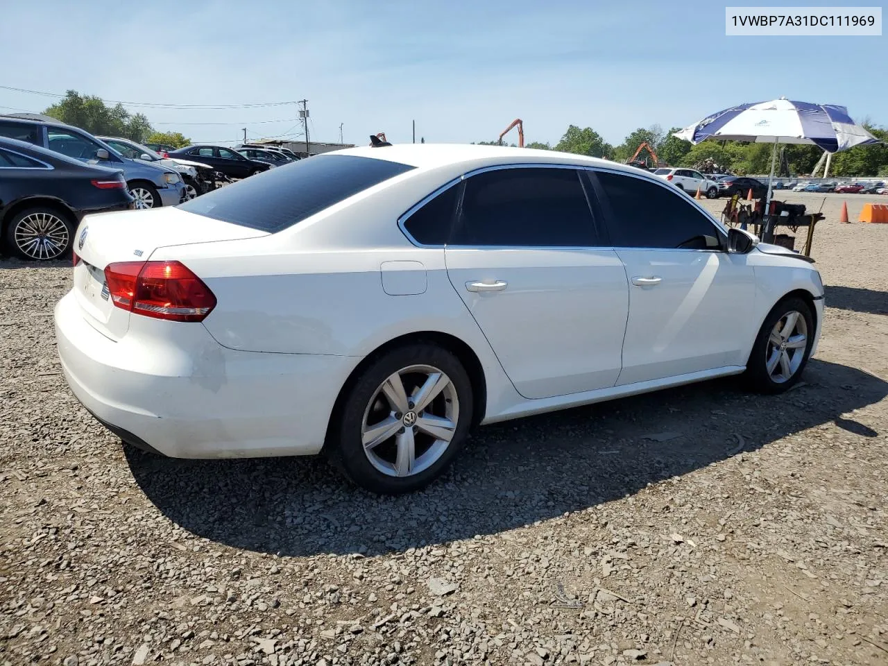 2013 Volkswagen Passat Se VIN: 1VWBP7A31DC111969 Lot: 70070304