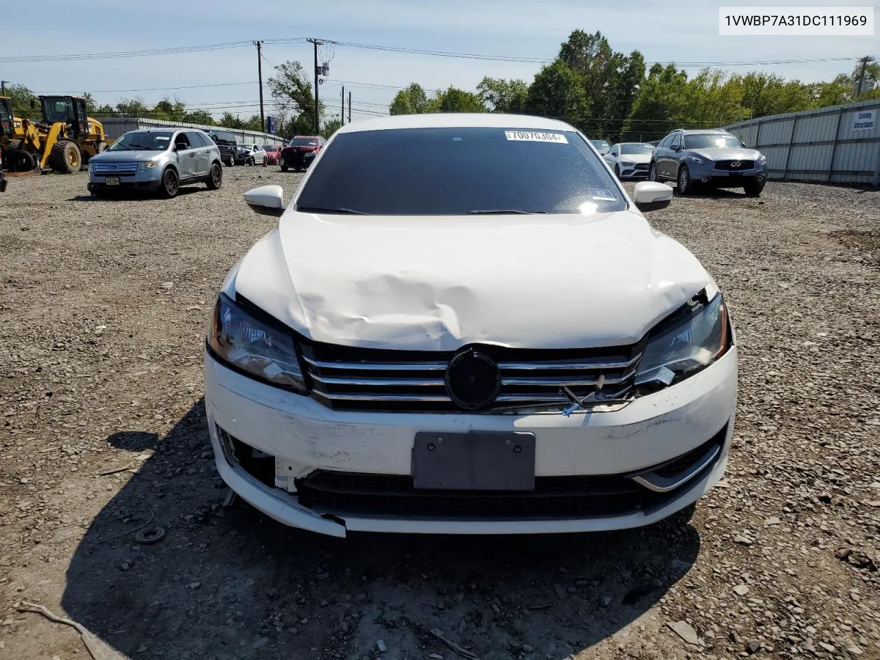 2013 Volkswagen Passat Se VIN: 1VWBP7A31DC111969 Lot: 70070304