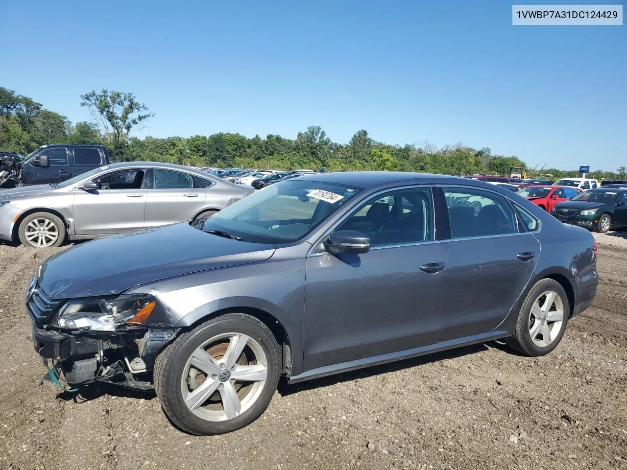 2013 Volkswagen Passat Se VIN: 1VWBP7A31DC124429 Lot: 70193764