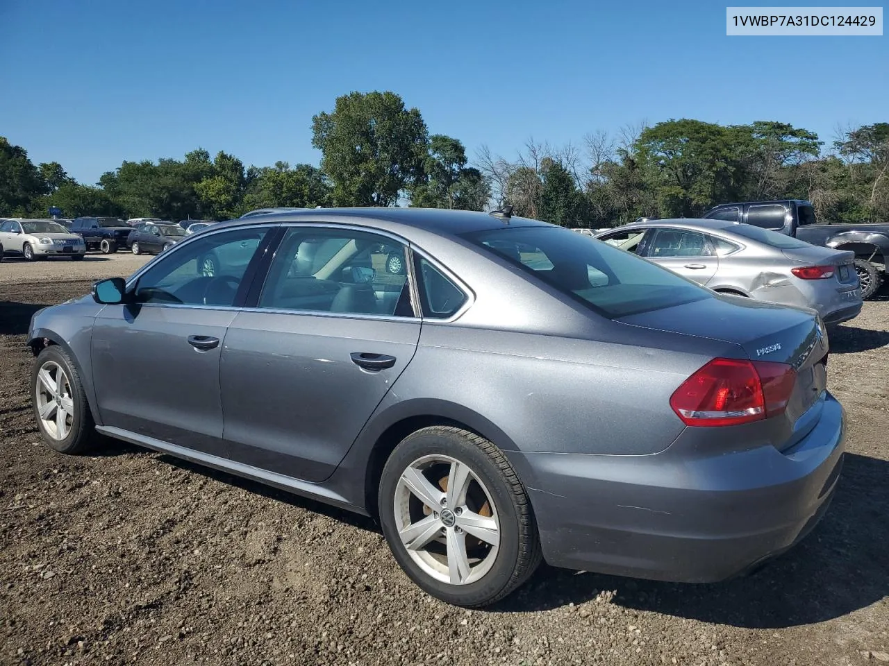 2013 Volkswagen Passat Se VIN: 1VWBP7A31DC124429 Lot: 70193764