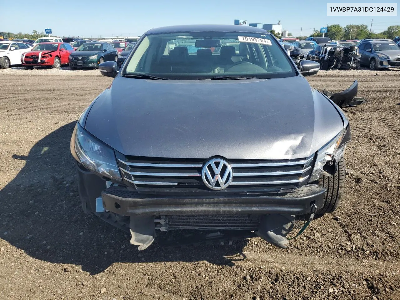 2013 Volkswagen Passat Se VIN: 1VWBP7A31DC124429 Lot: 70193764