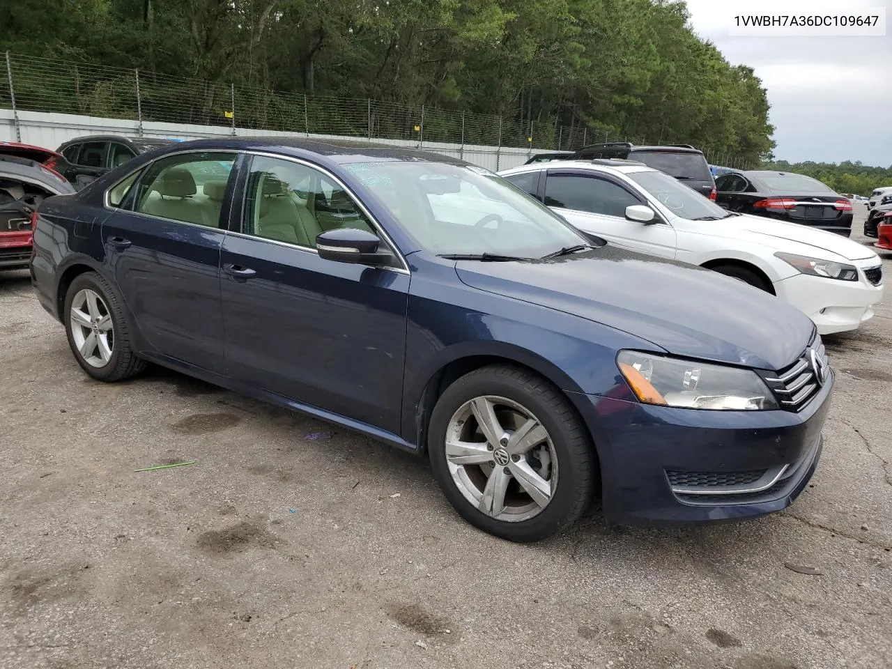 2013 Volkswagen Passat Se VIN: 1VWBH7A36DC109647 Lot: 70254154