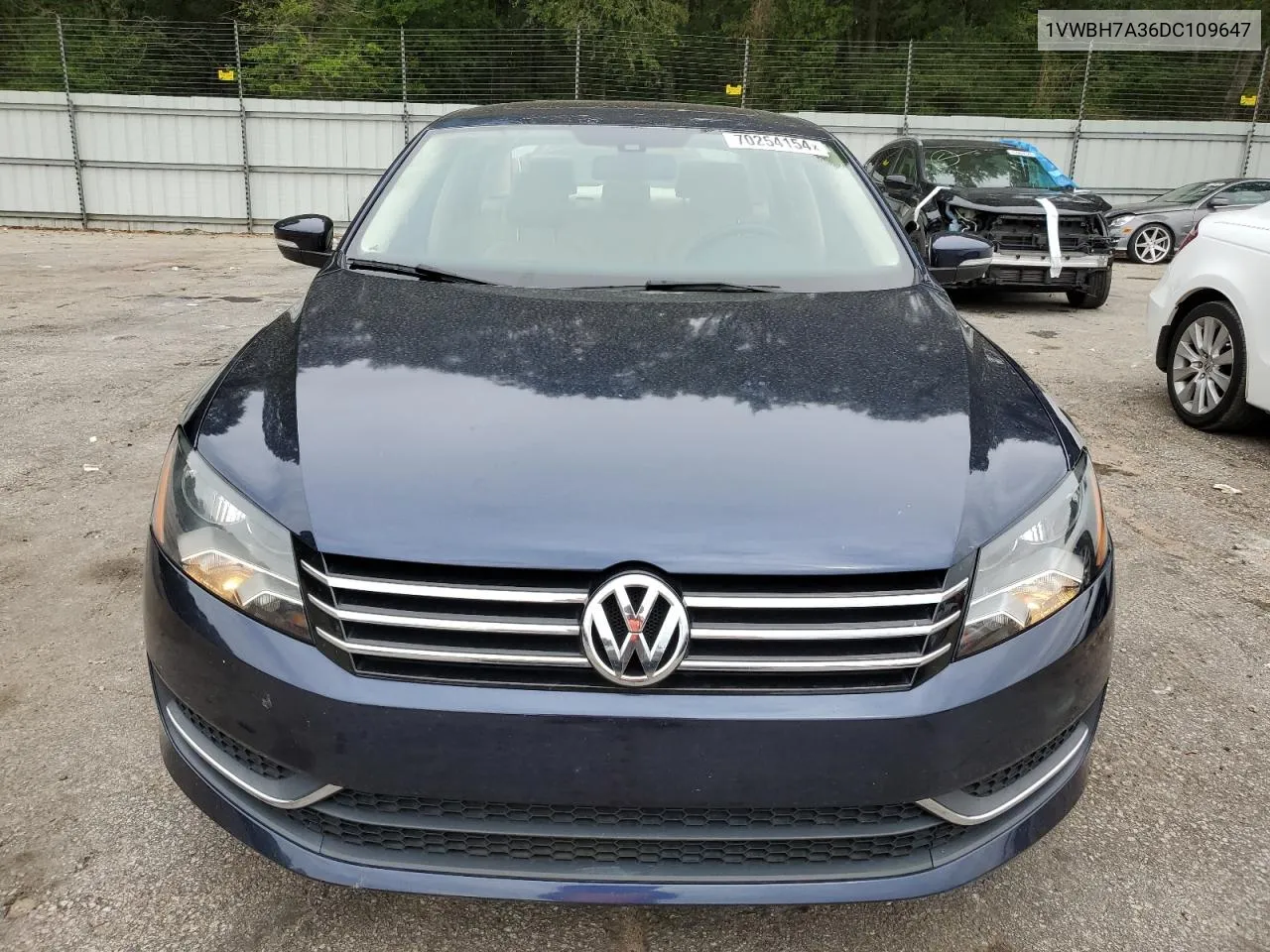 2013 Volkswagen Passat Se VIN: 1VWBH7A36DC109647 Lot: 70254154