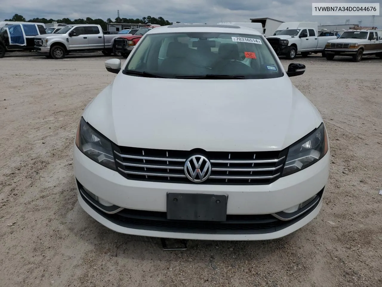 2013 Volkswagen Passat Se VIN: 1VWBN7A34DC044676 Lot: 70316514