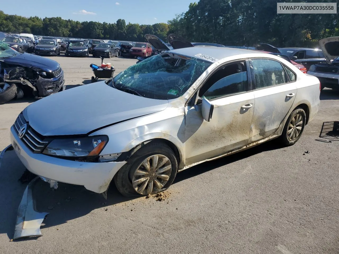 2013 Volkswagen Passat S VIN: 1VWAP7A30DC035558 Lot: 70642814